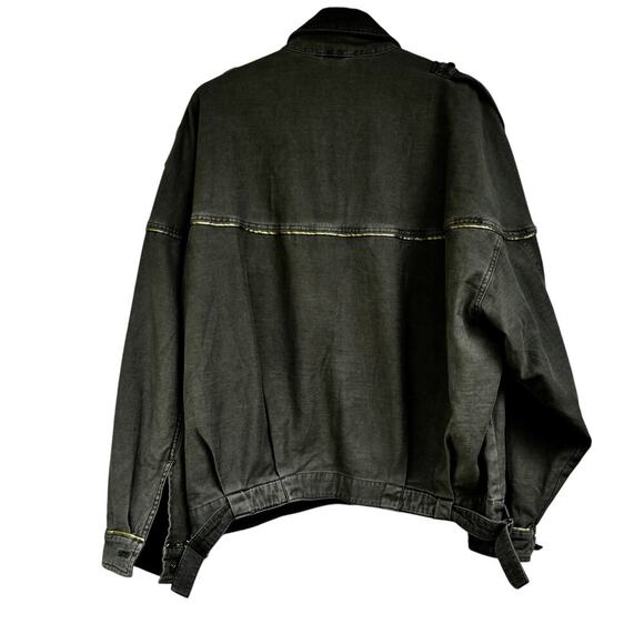 Free People Slouchy Military Jacket Size S in Moss Relaxed Boxy Oversized Fit - Picture 1 of 11